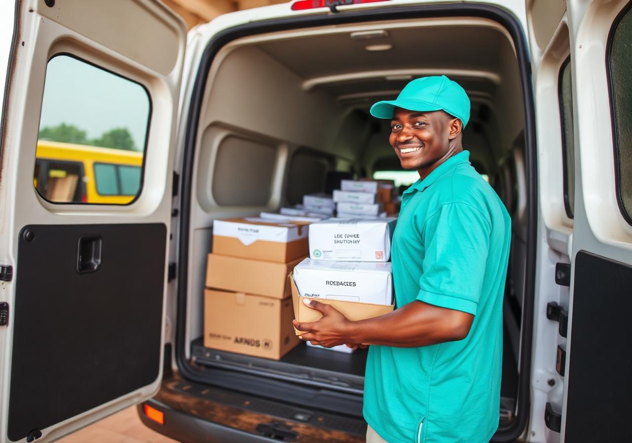 2NK courier loading parcels